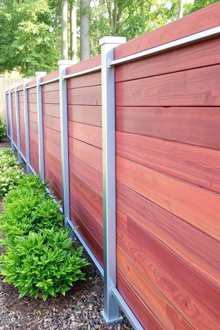 Opting for Low Maintenance Metal and Wood Combinations - 24 Metal and Wood Fence