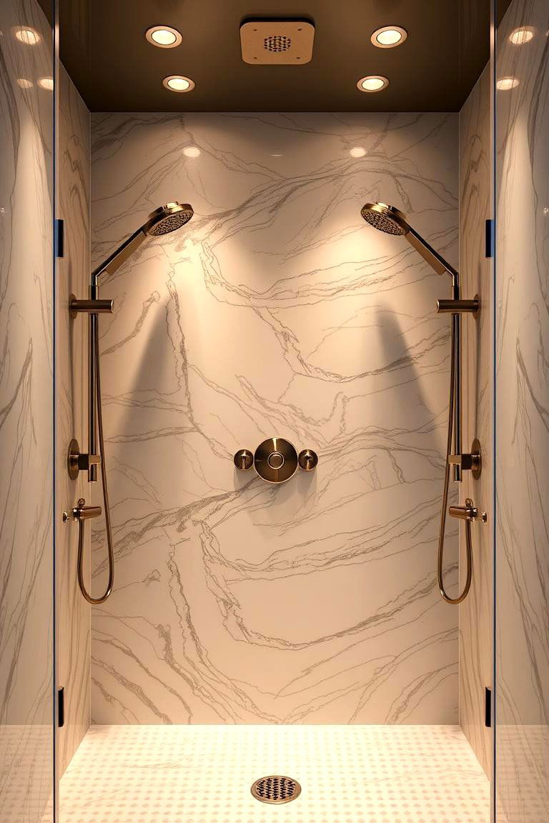 Opulent Dual Shower Retreat - 24 Double Shower Ideas