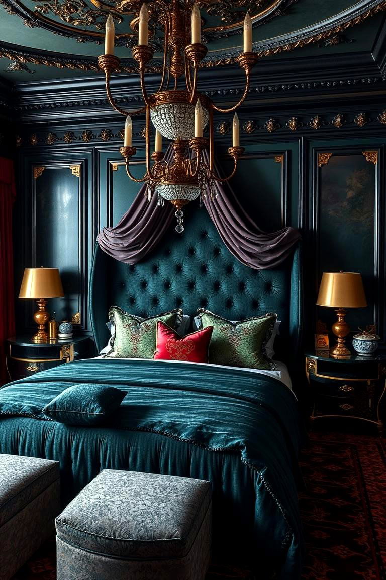 Opulent Jewel Tones Bedroom - 24 Bedroom Ideas for Women