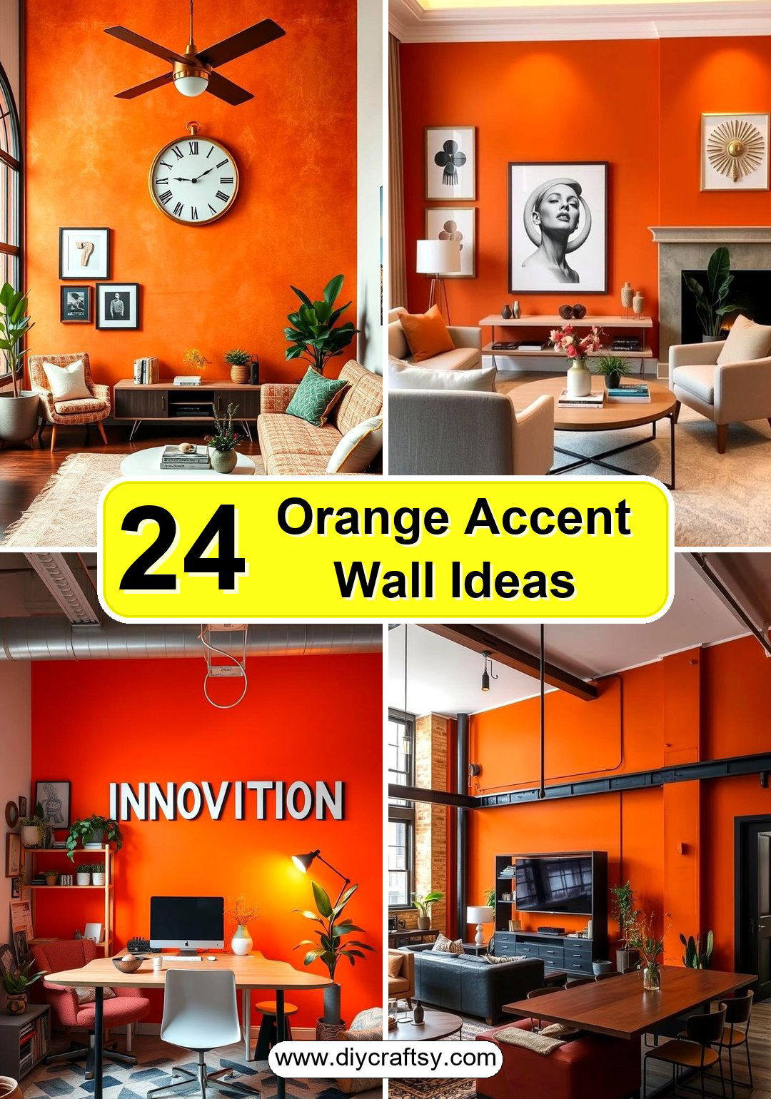 Orange Accent Wall Ideas