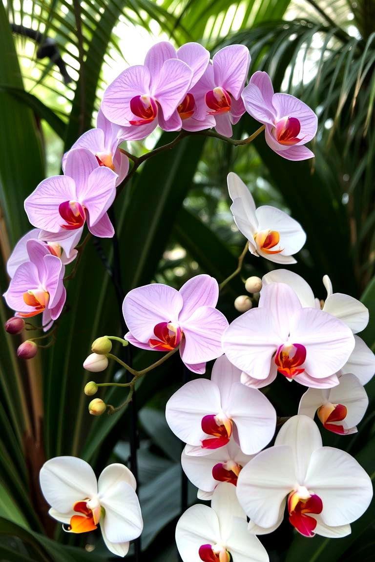 Orchid Display - 24 Tropical Backyard Ideas