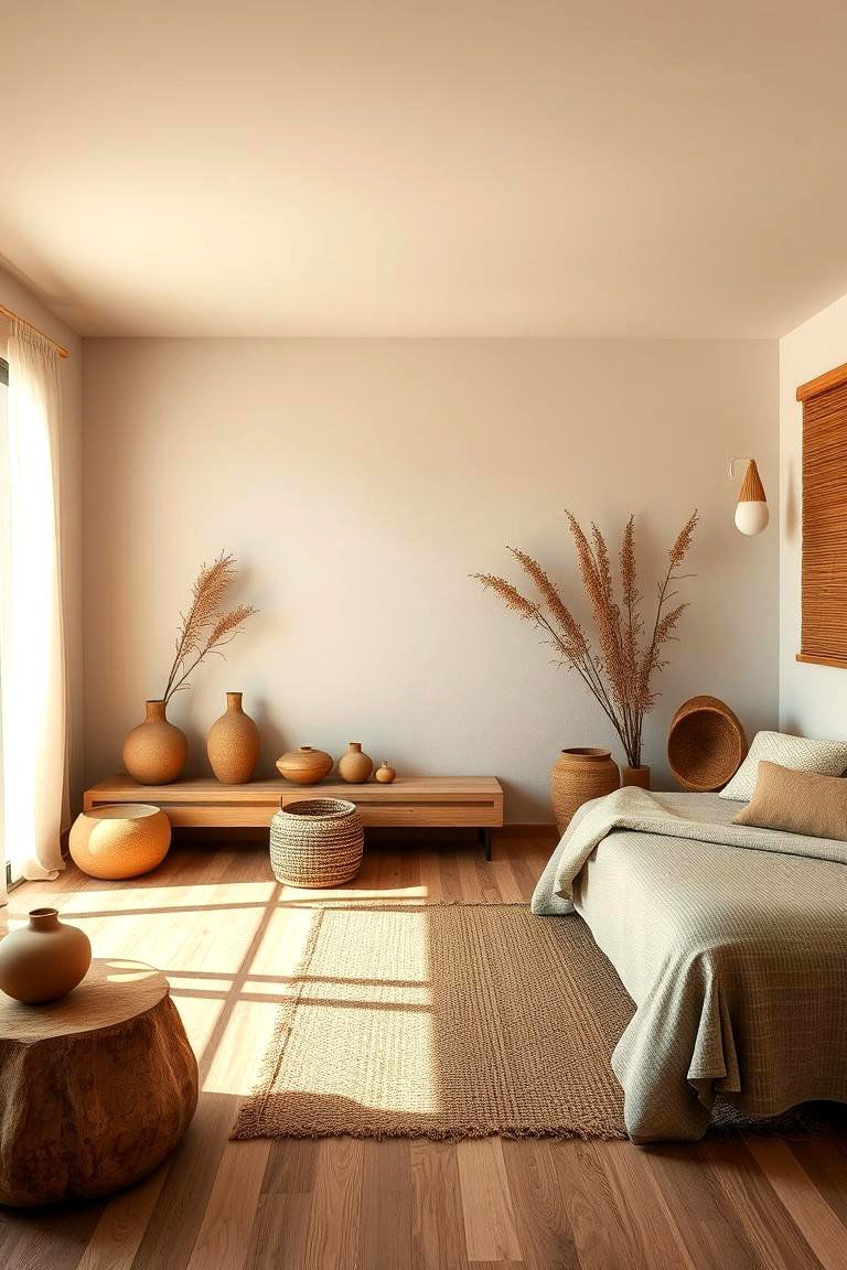 Organic Brown Accents - 24 Brown Bedroom Ideas