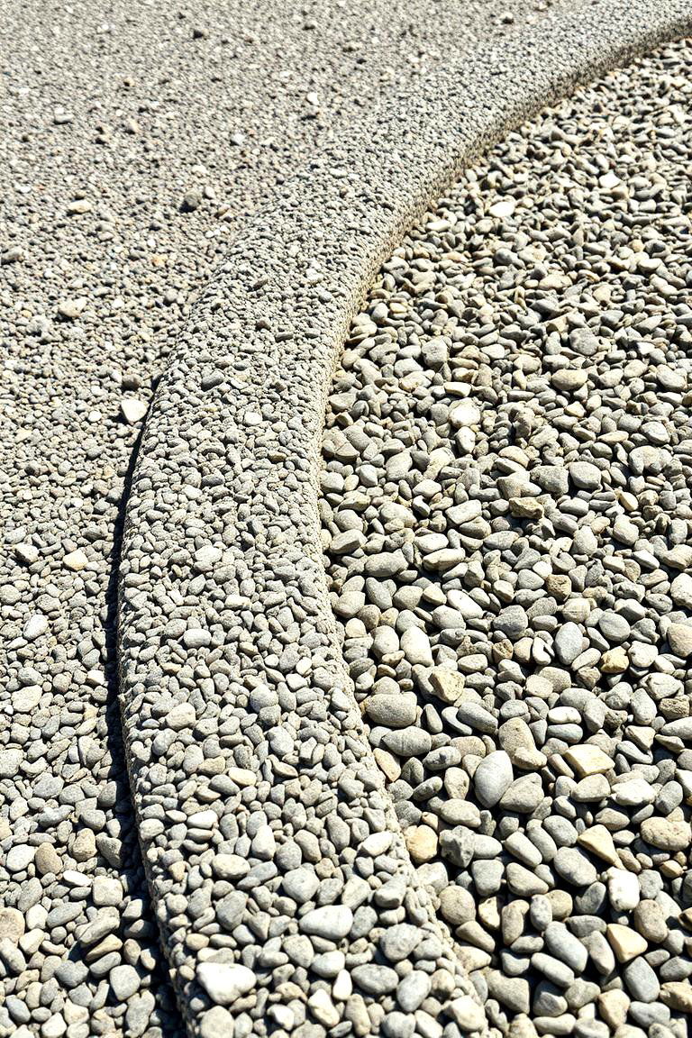 Organic Curved Gravel Design - 24 Gravel Driveway Edging Ideas