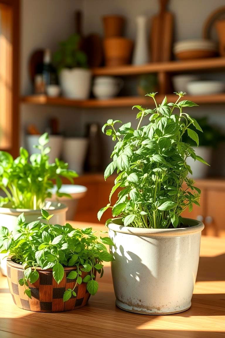 Organic Herb Planters - 24 Boho Cottage Style Decor Ideas