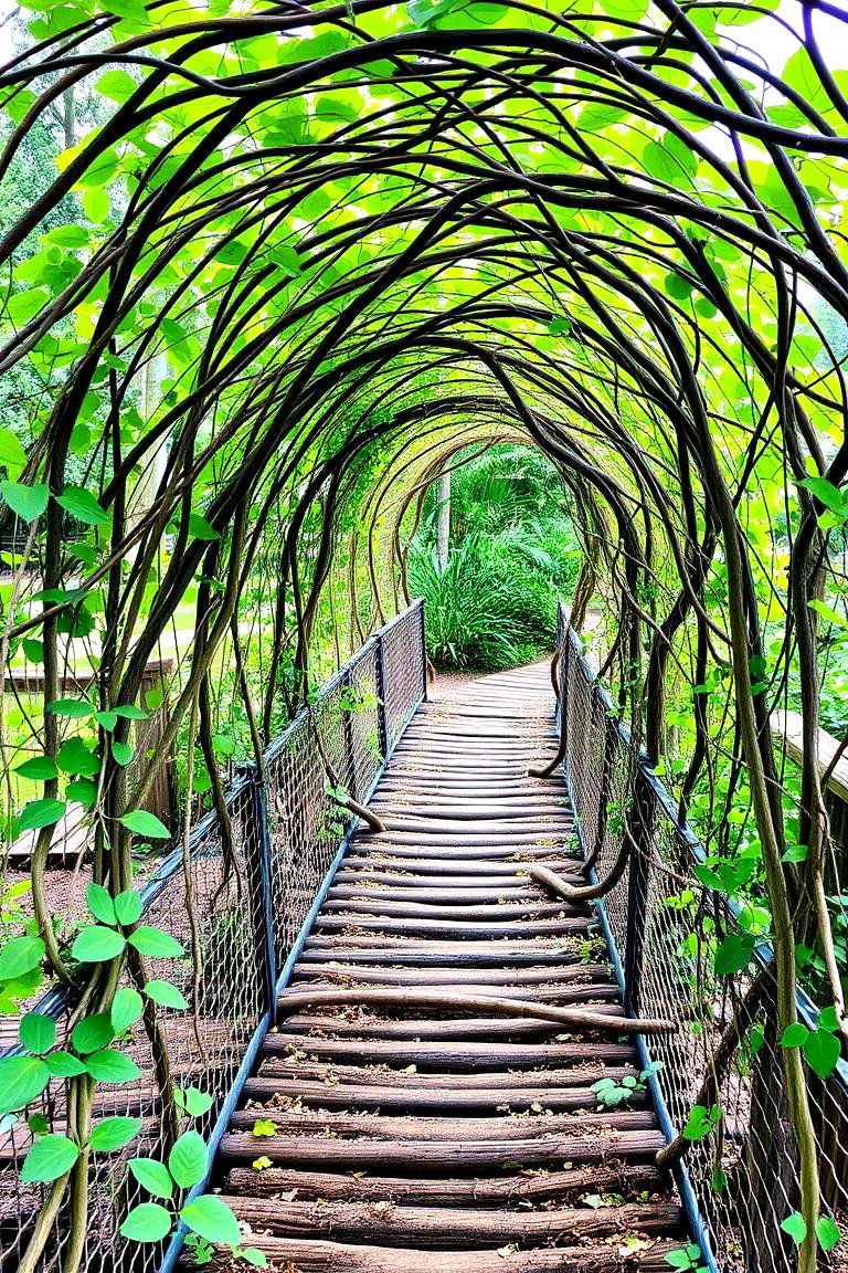 Organic Leafy Bridge - 24 Garden Bridge Ideas