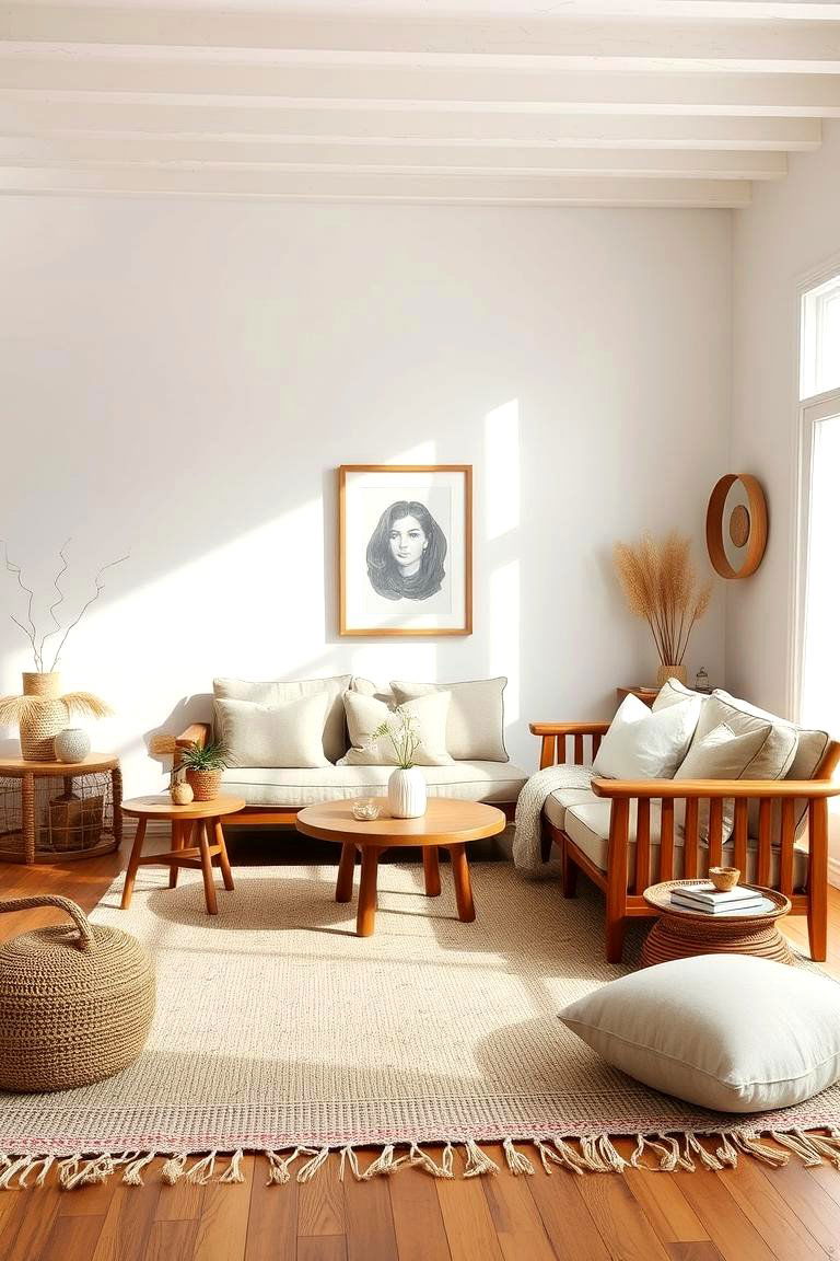 Organic Material Harmony - 24 Japanese Style Living Room Ideas