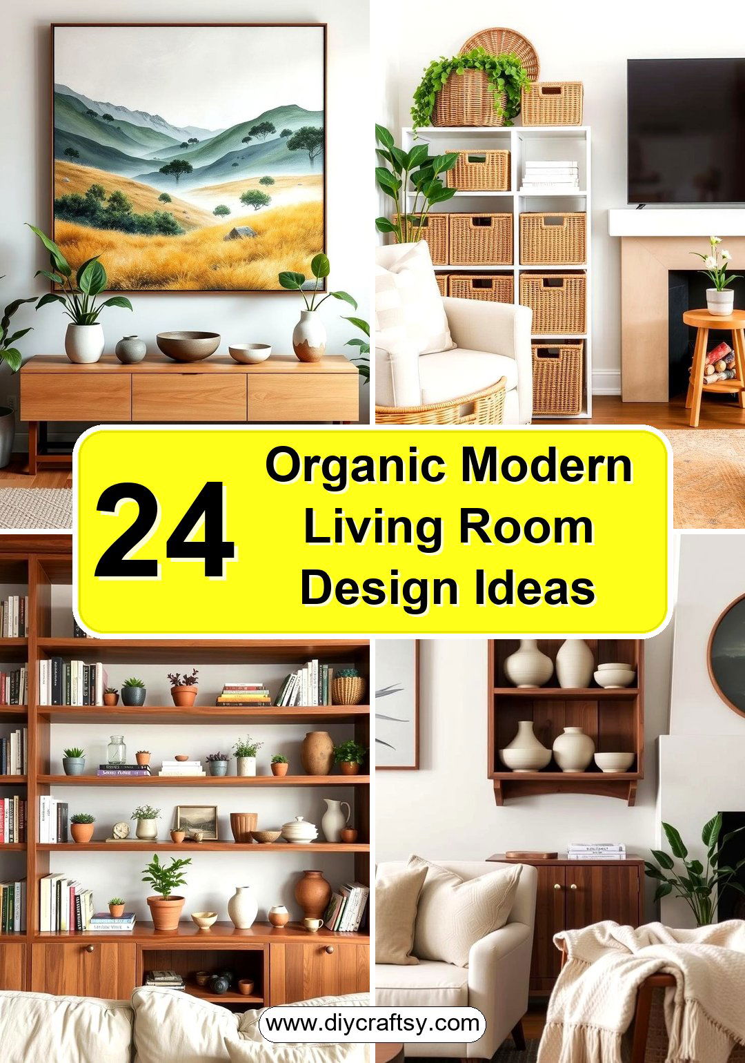 Organic Modern Living Room Design Ideas