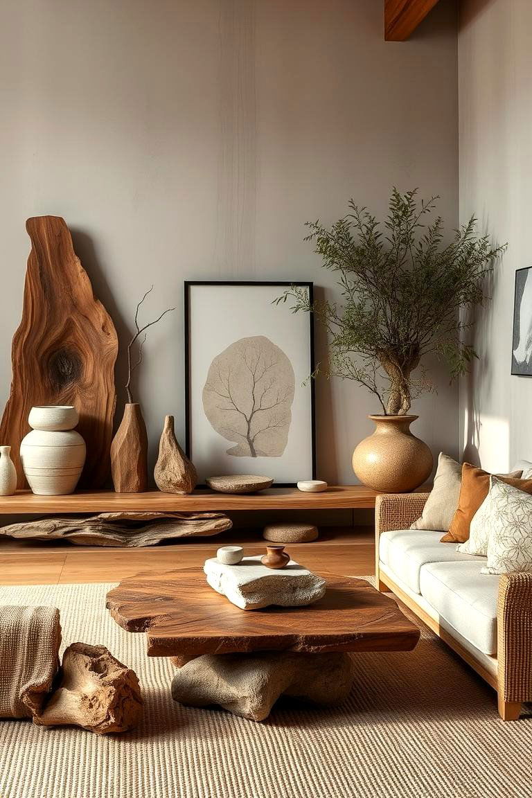 Organic Natural Accents - 24 Gypsy Bohemian Living Room Ideas