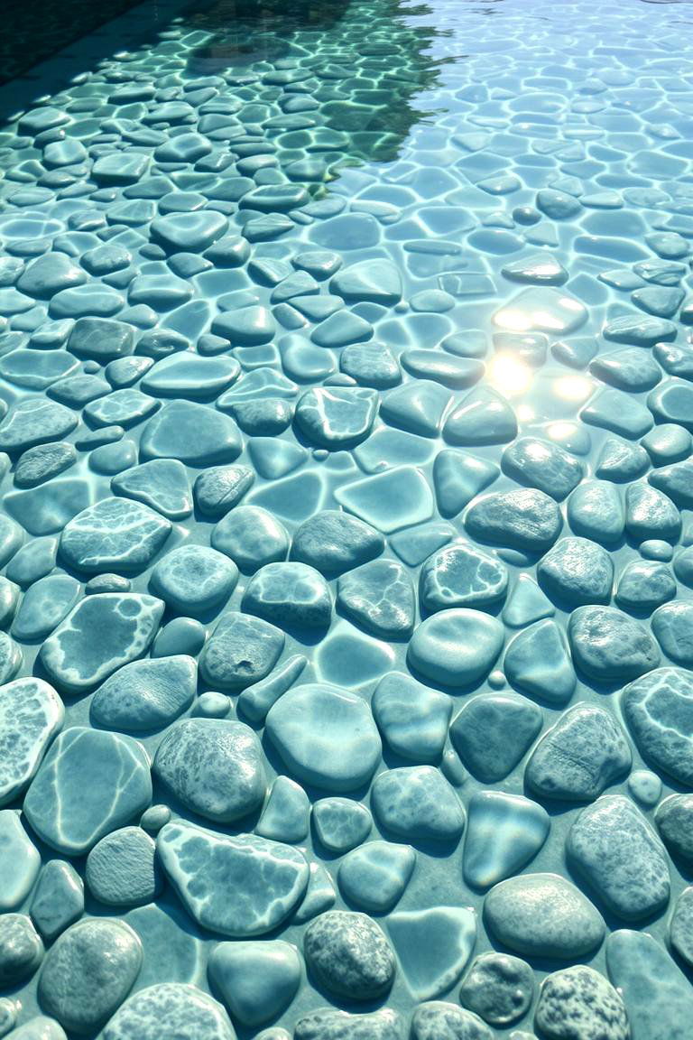 Organic Pebble Tiles - 24 Pool Tile Ideas