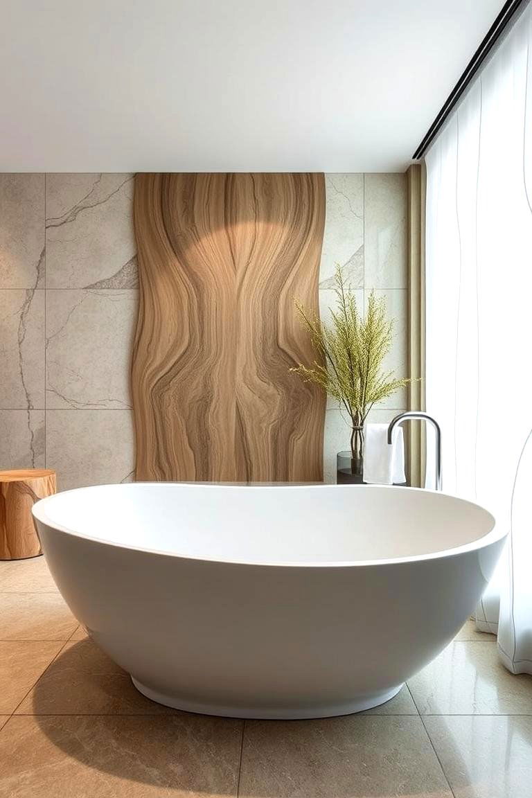 Organic Shape Bathtubs - 24 Earthy Bathroom Ideas