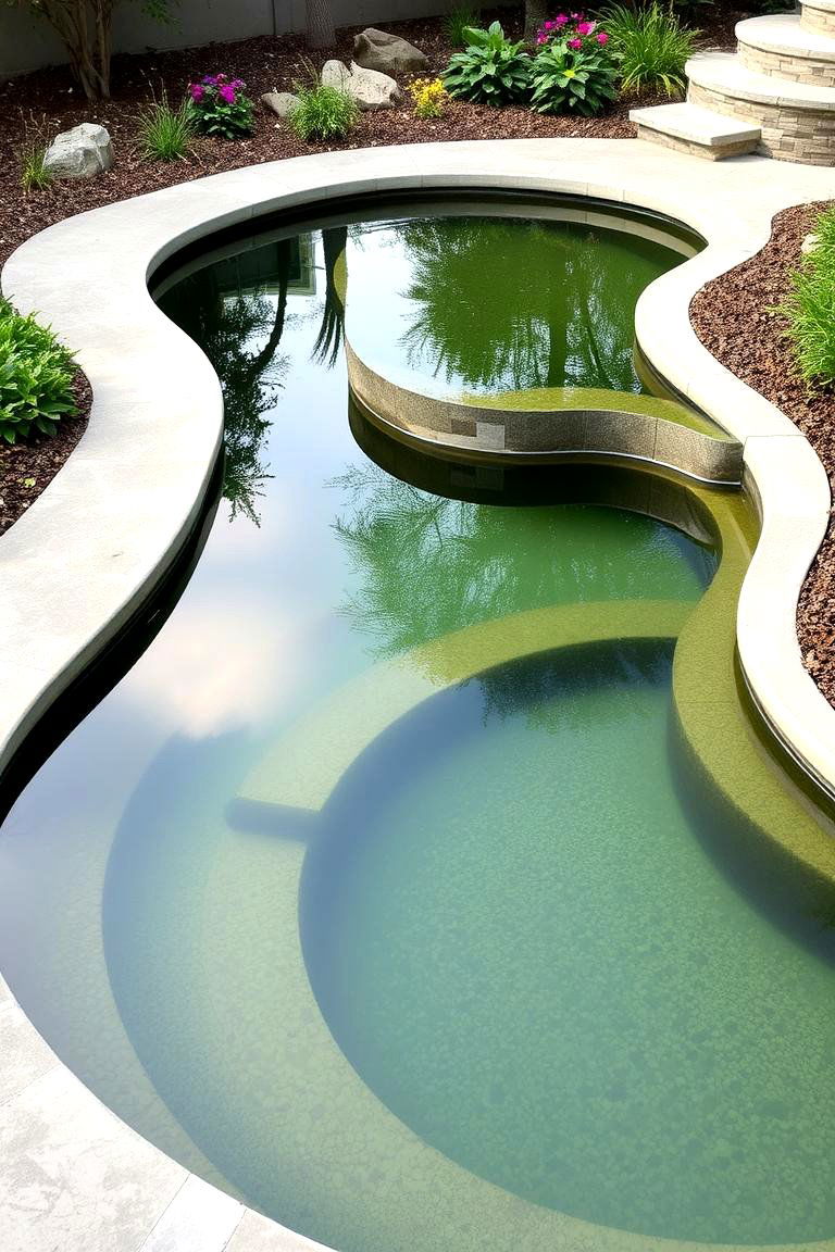 Organic Shaped Reflecting Pool - 24 Small Garden Reflecting Pool Ideas