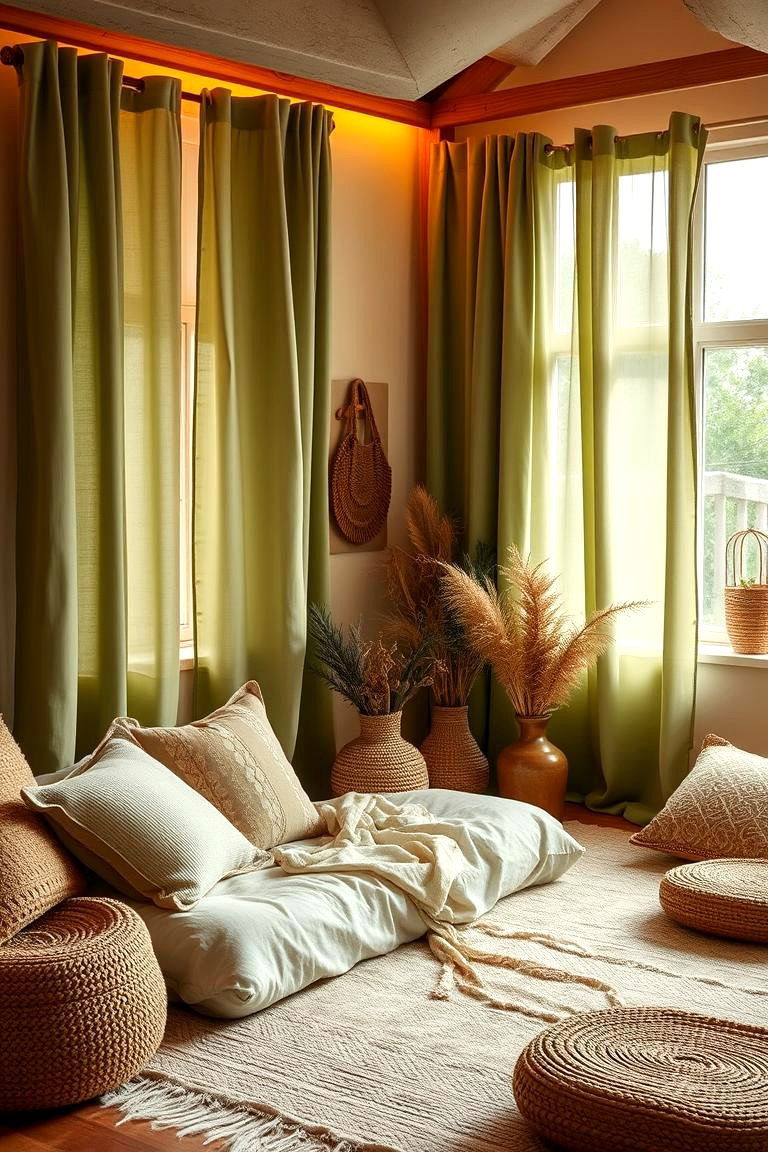 Organic Textiles and Eco Fabrics for a Cozy Kitchen - 24 Green and Brown Kitchen Ideas