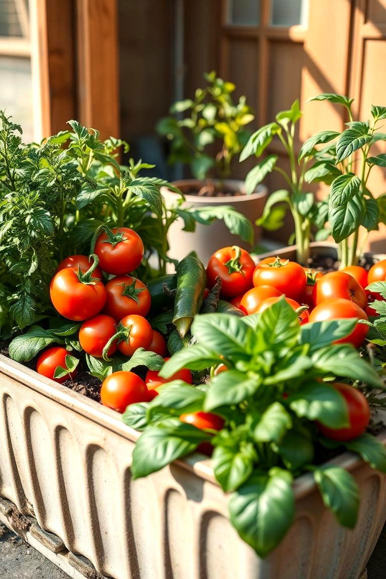 Organic Vegetable Patch - 24 Green Balcony Ideas
