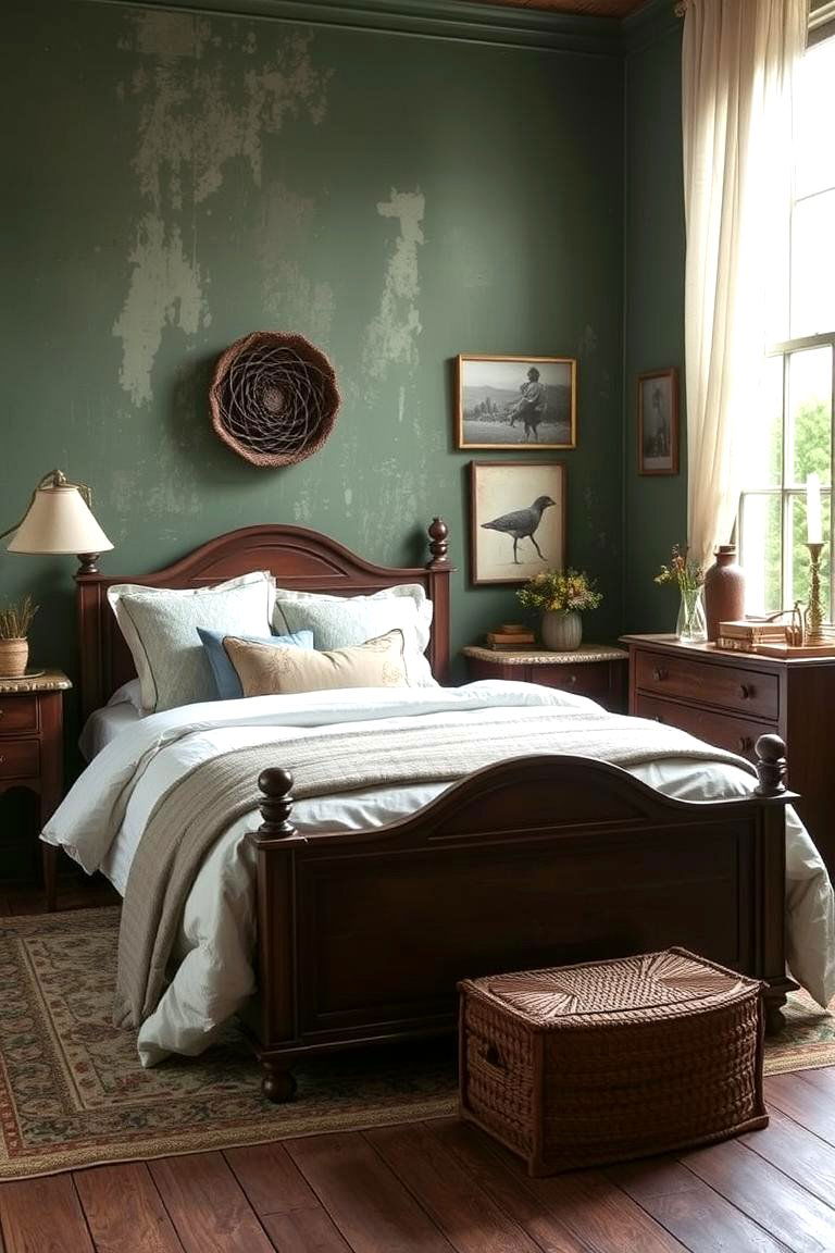 Organic Vintage Fusion - 24 Green and Brown Bedroom Ideas