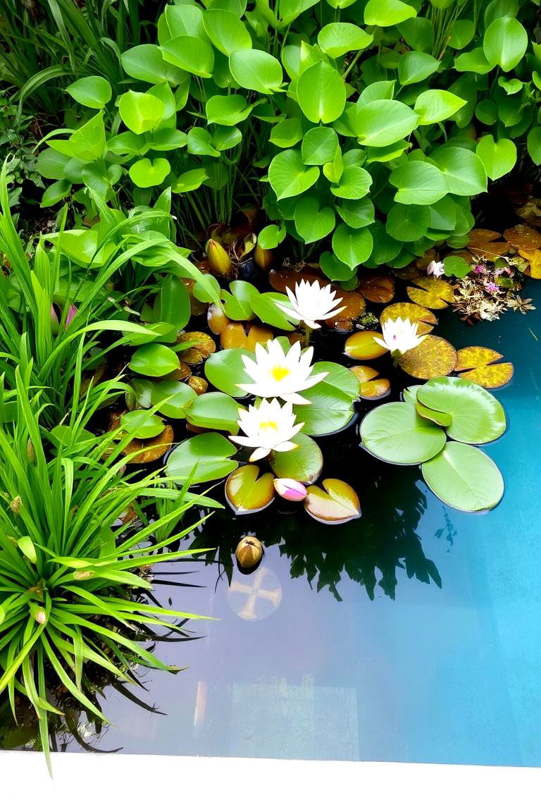 Organic Water Garden - 24 Tropical Pool Landscaping Ideas