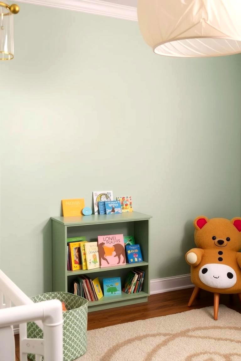 Organize Reading Time with a Sage Green Bookshelf - 24 Sage Green Nursery Ideas