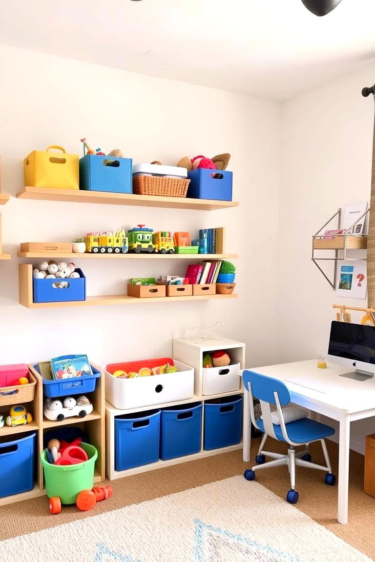 Organize With Storage Solutions - 24 Kids Room Ideas