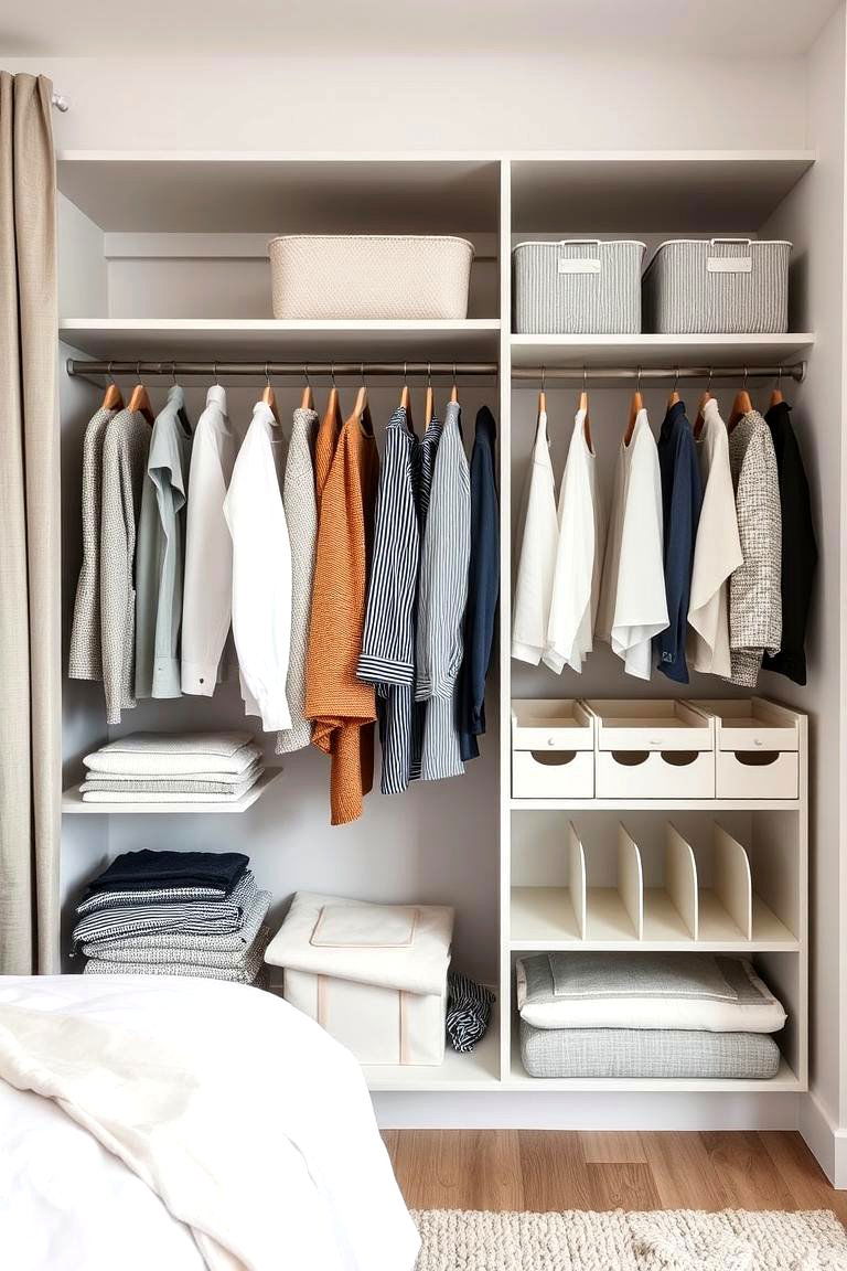 Organize Your Closet Ruthlessly - 24 Minimalist Bedroom Ideas