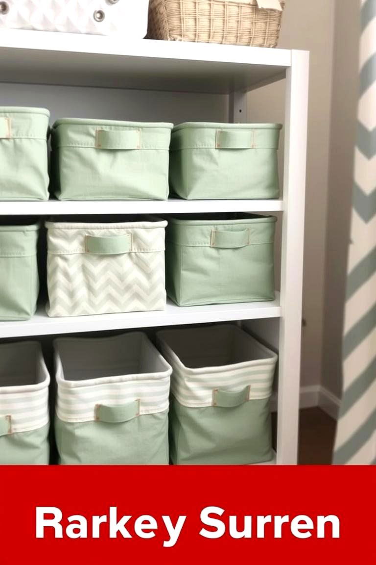 Organize in Style with Sage Green Storage Baskets - 24 Sage Green Nursery Ideas