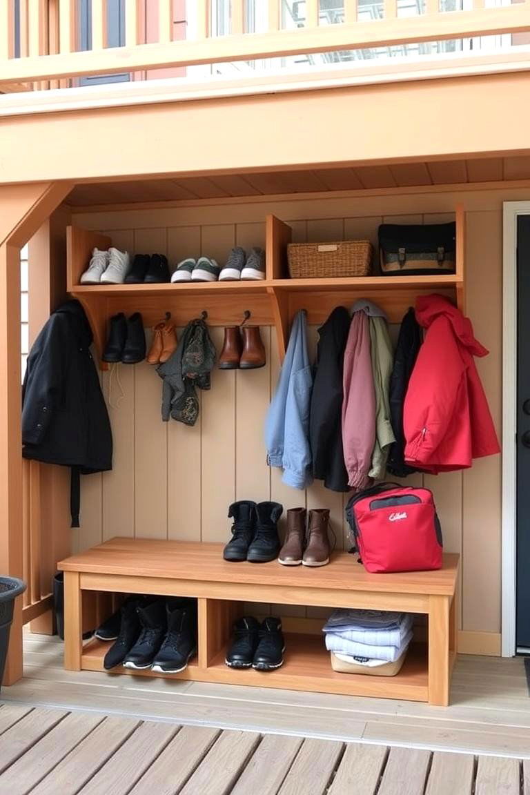 Organized Shoe and Coat Storage - 24 Under Deck Ideas