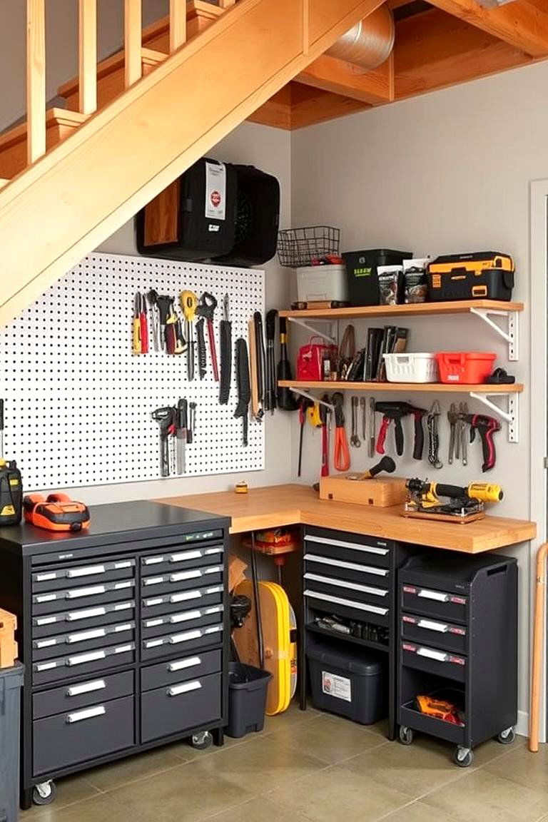 Organized Tool Storage - 24 Under Stair Storage Ideas