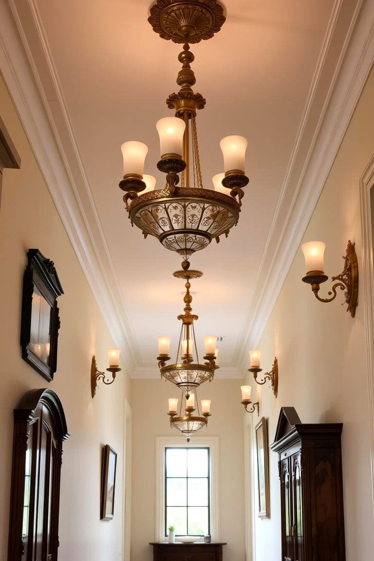 Ornamental Brass Fixtures - 24 Victorian Hallway Ideas