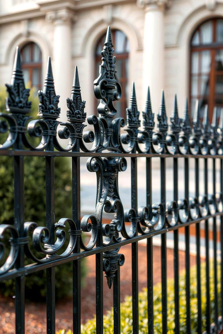 Ornamental Iron Flourish - 24 Decorative Fence Ideas