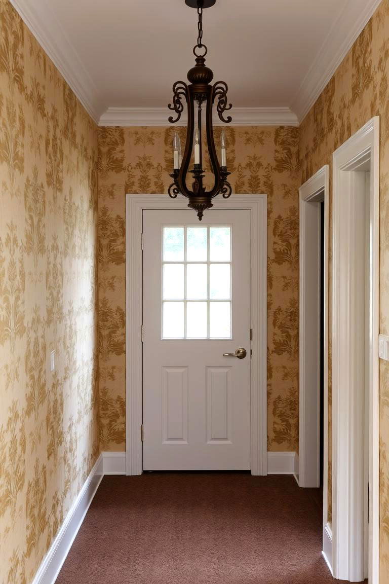 Ornate Damask Wallpaper - 24 Hallway Wallpaper Ideas