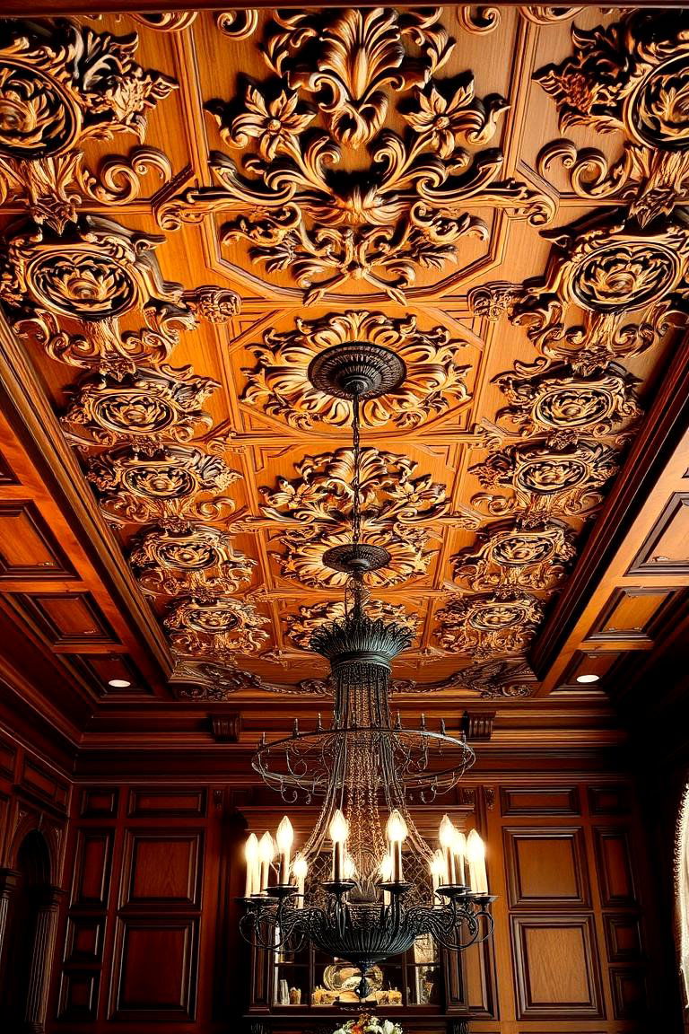 Ornate Floral Crown Molding - 24 Crown Molding Ideas