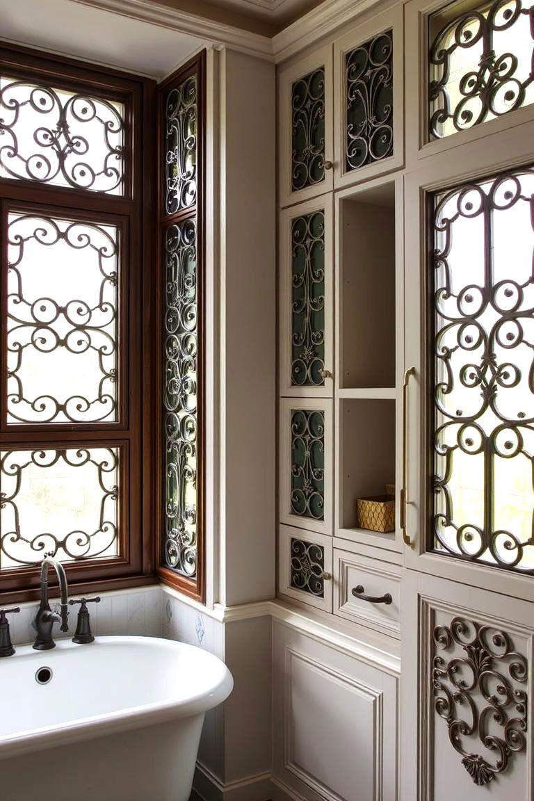 Ornate Grille Detailing - 24 Art Deco Bathroom Ideas