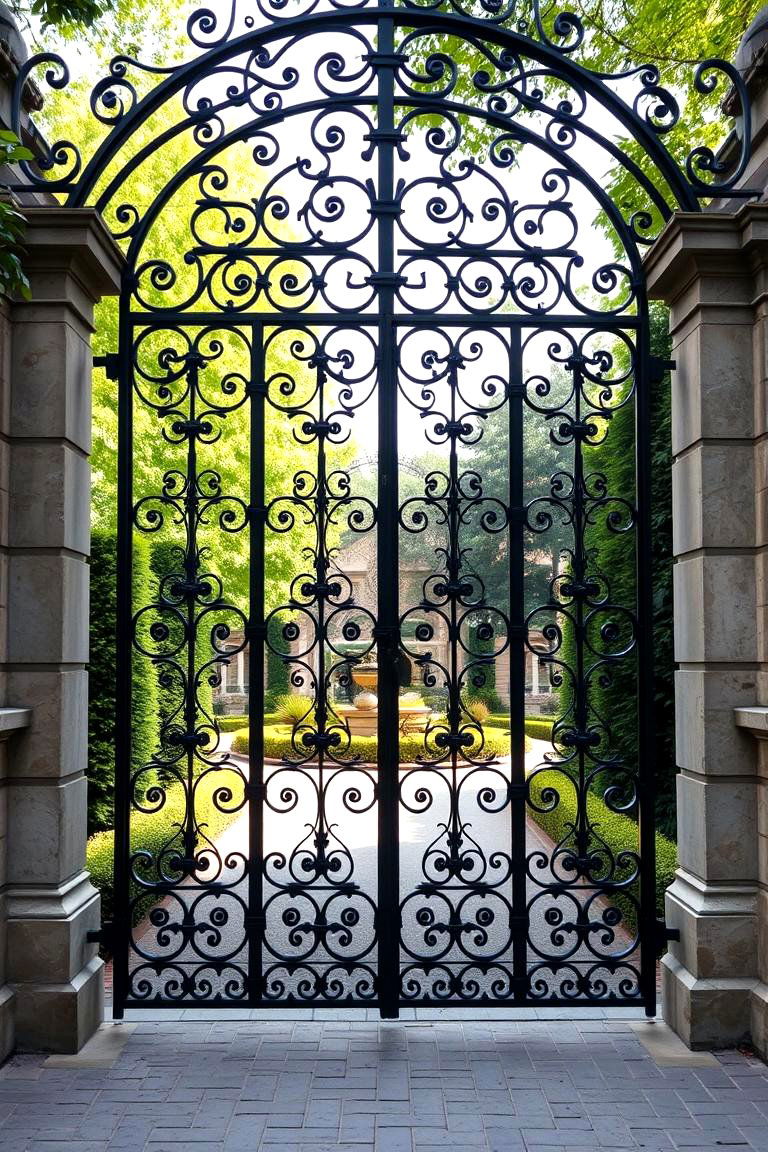 Ornate Iron Gates - 24 Front Door Gate Ideas