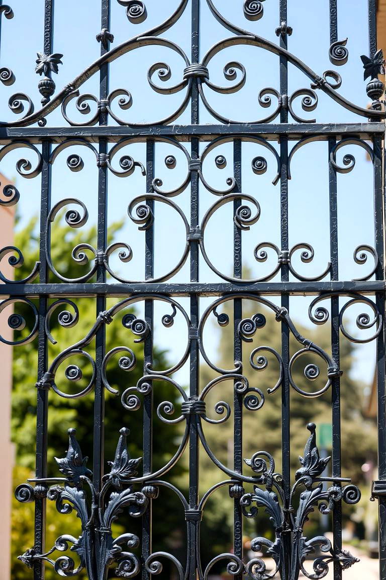 Ornate Ironwork Gate - 24 Deck Gate Ideas