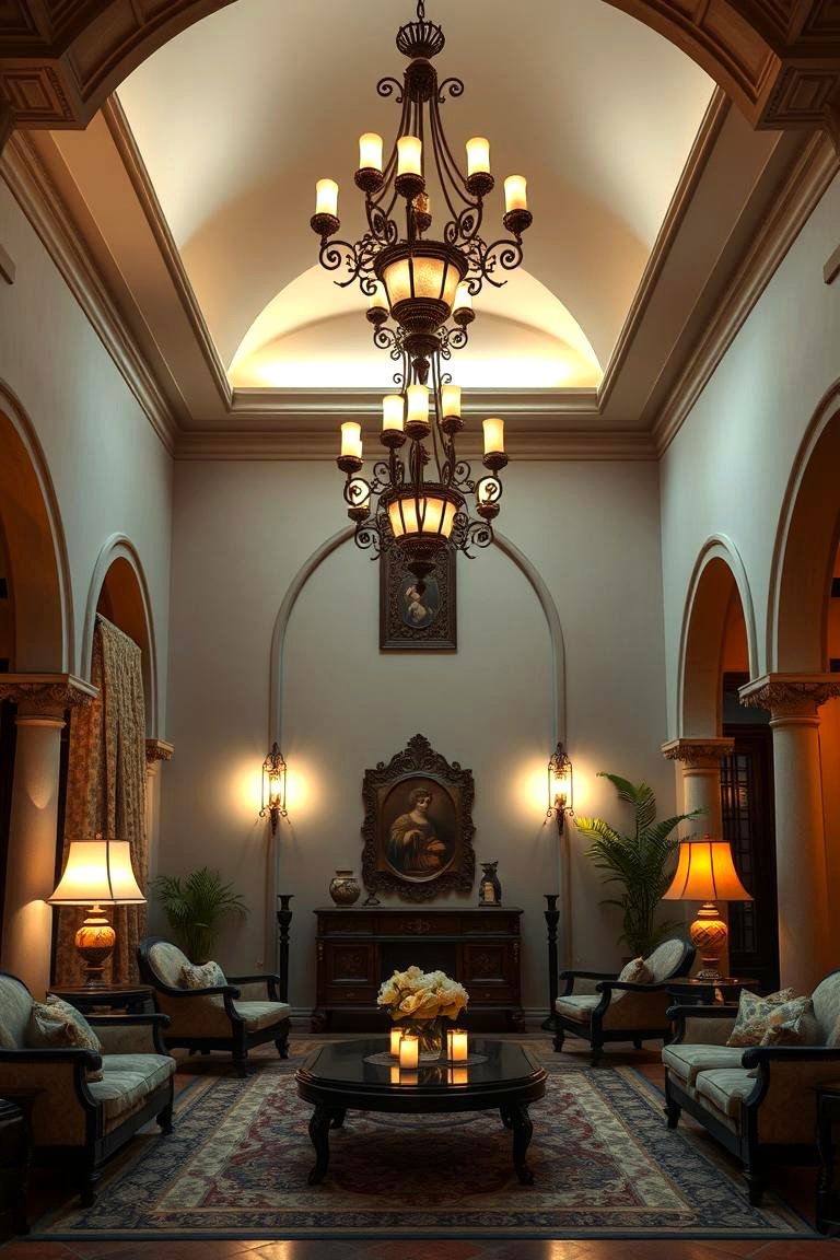 Ornate Lighting Fixtures - 24 Mediterranean Living Room Ideas