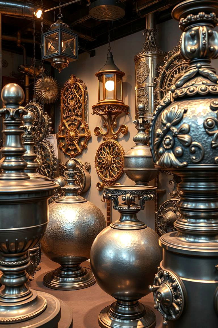 Ornate Metalwork Designs - 24 Steampunk Living Room Ideas
