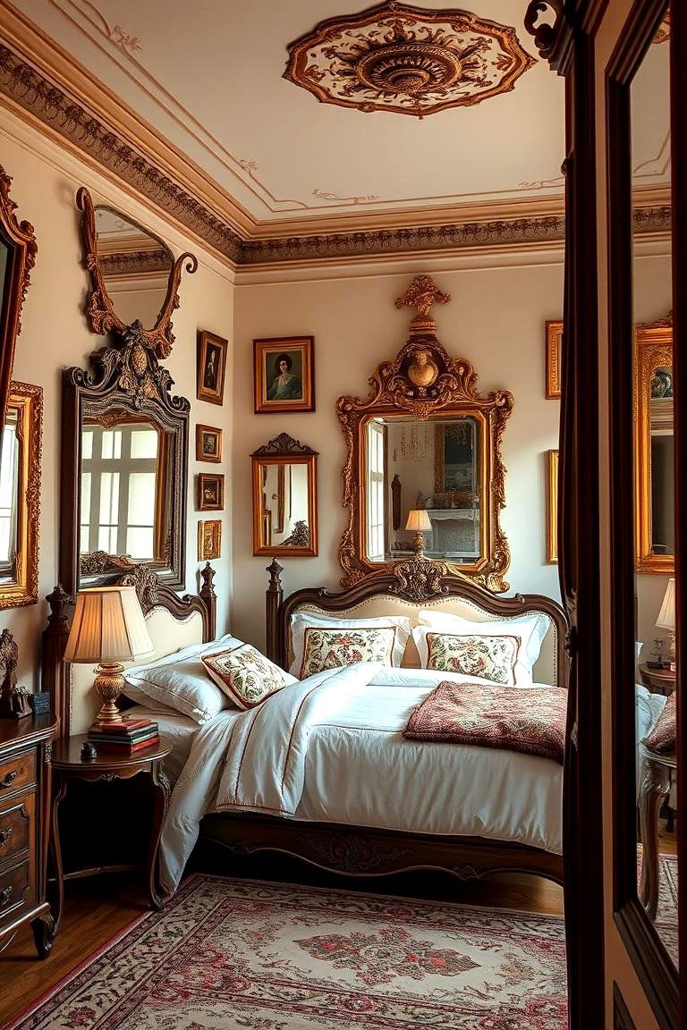 Ornate Mirrors and Picture Frames - 24 Grandmillennial Style Bedroom Ideas