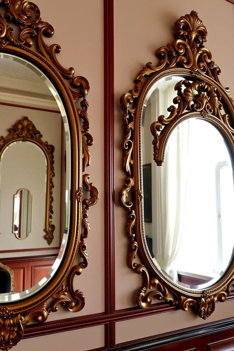 Ornate Mirrors as Focal Points - 24 Maximalist Living Room Design Ideas