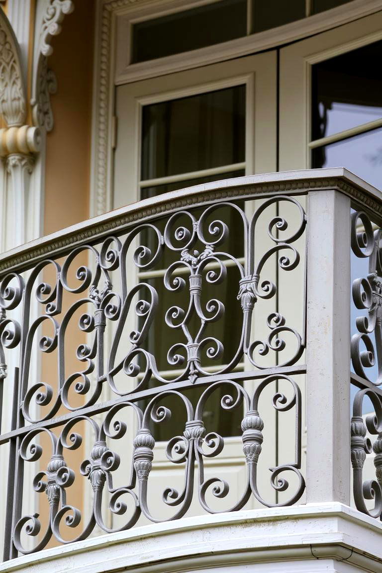 Ornate Scrollwork Pattern - 24 Wrought Iron Balcony Railing Design Ideas