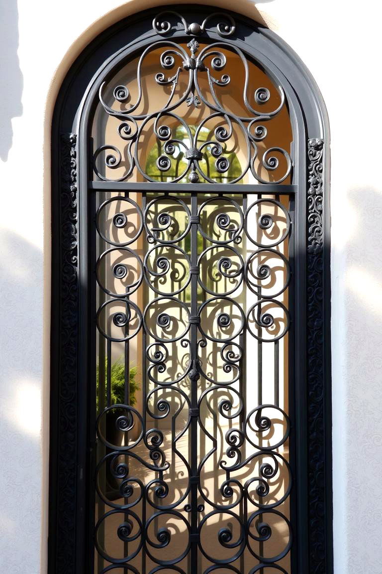 Ornate Wrought Iron Accents - 24 Spanish Style Front Door Ideas