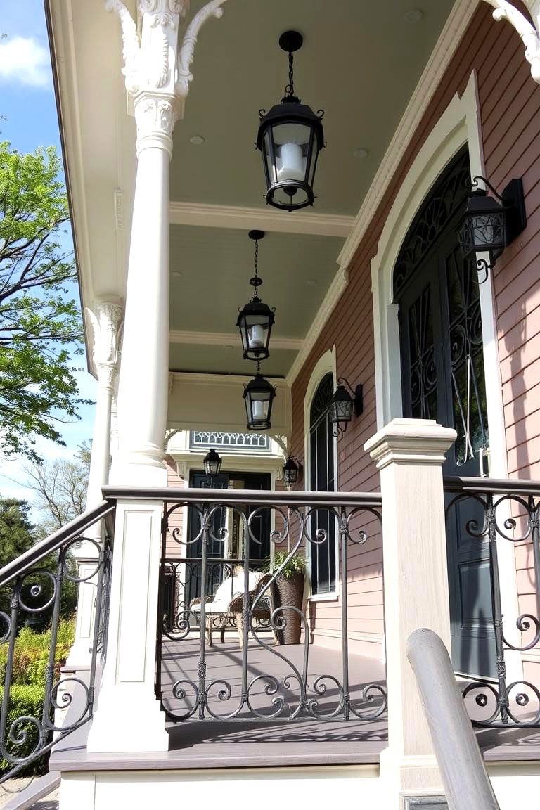 Ornate Wrought Iron Details - 24 Victorian Porch Ideas
