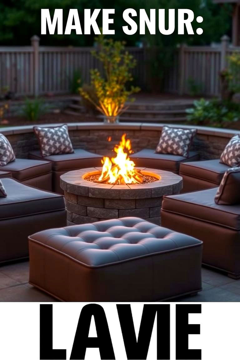Ottoman Seating - 24 Fire Pit Seating Ideas