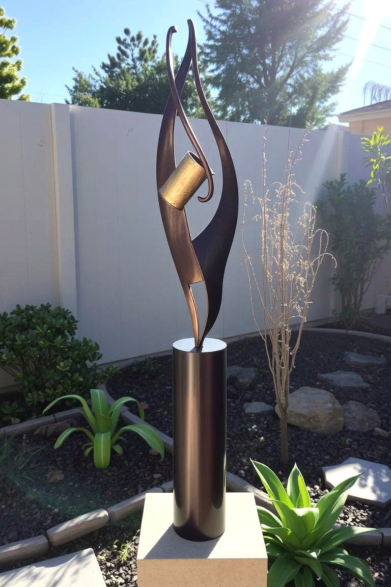 Outdoor Art Display - 24 Small Backyard Landscaping Ideas