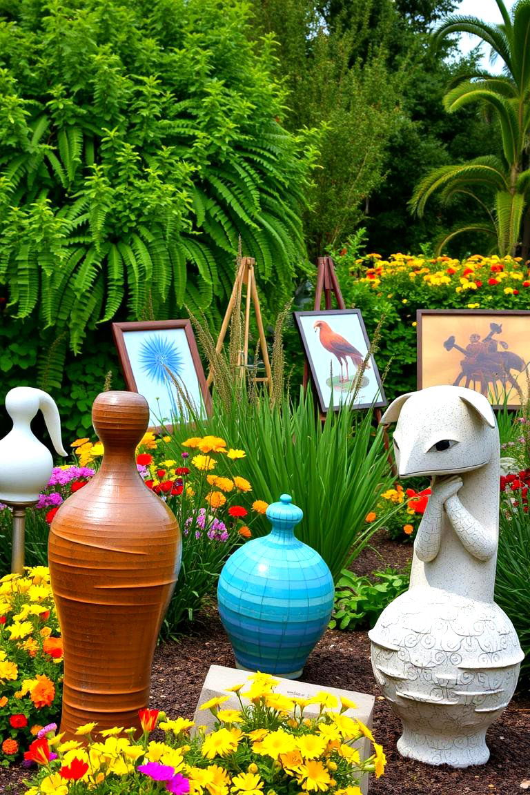 Outdoor Art Display - 24 Outdoor Living Space Ideas