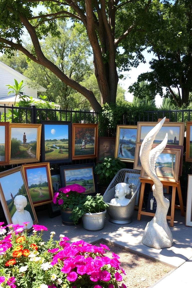 Outdoor Art Gallery - 24 Backyard Entertainment Ideas