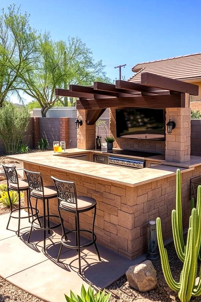 Outdoor Bar Area - 24 Arizona Backyard Ideas