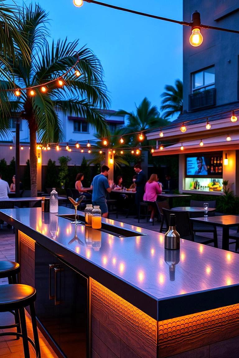 Outdoor Bar Countertops - 24 Types of Outdoor Kitchen Countertops