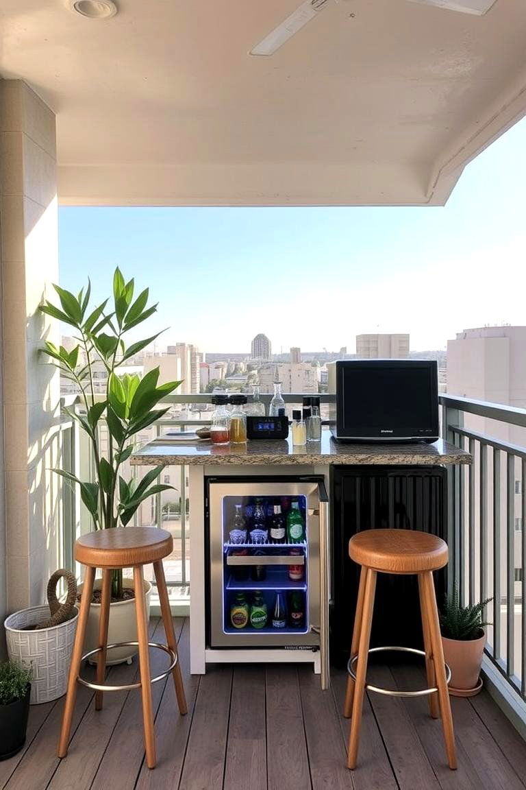 Outdoor Bar Setup - 24 Balcony Ideas