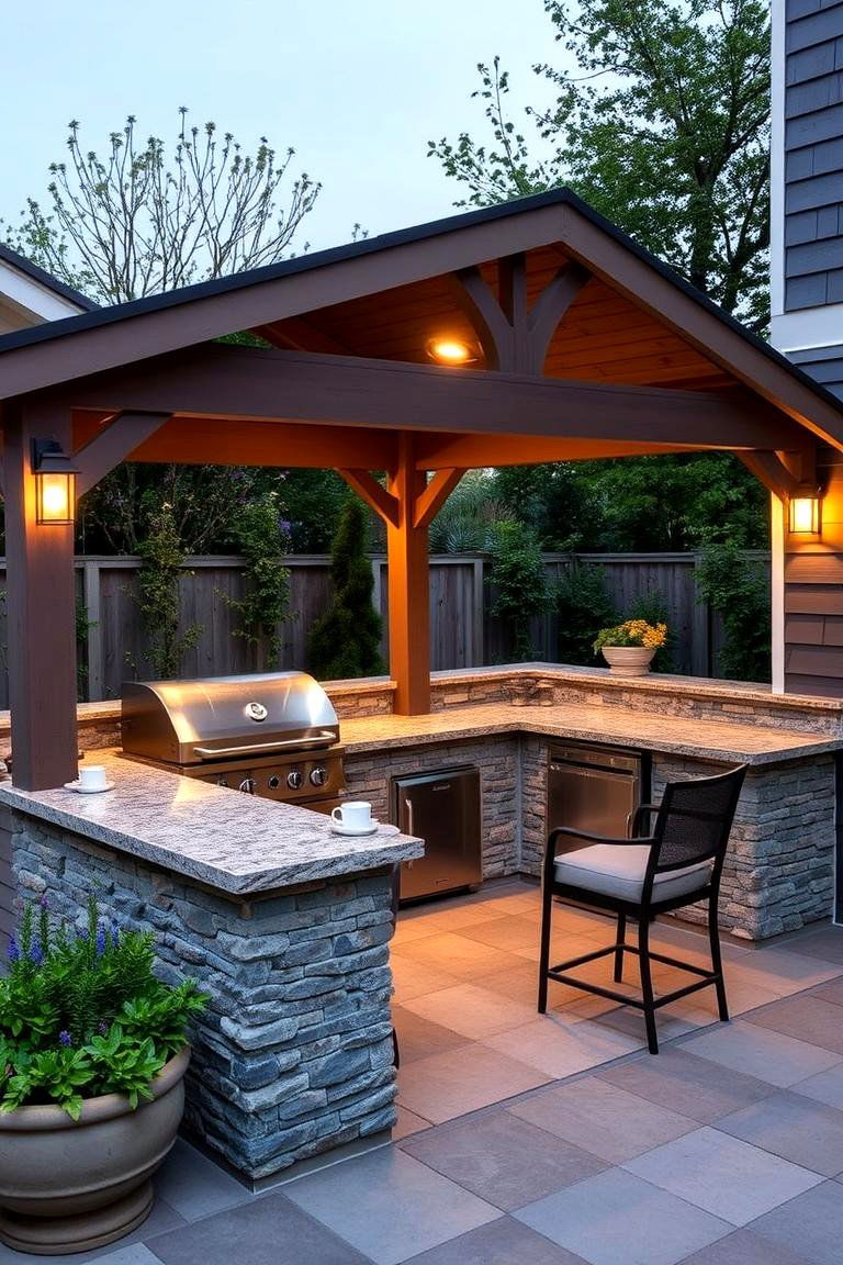 Outdoor Barbecue Nook - 24 Small Outdoor Kitchen Ideas