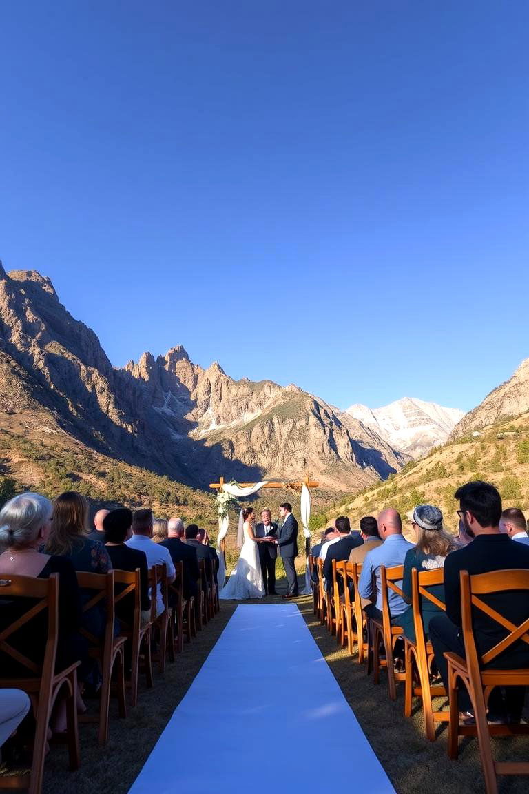 Outdoor Ceremony with Mountain Views - 24 Western Wedding Ideas
