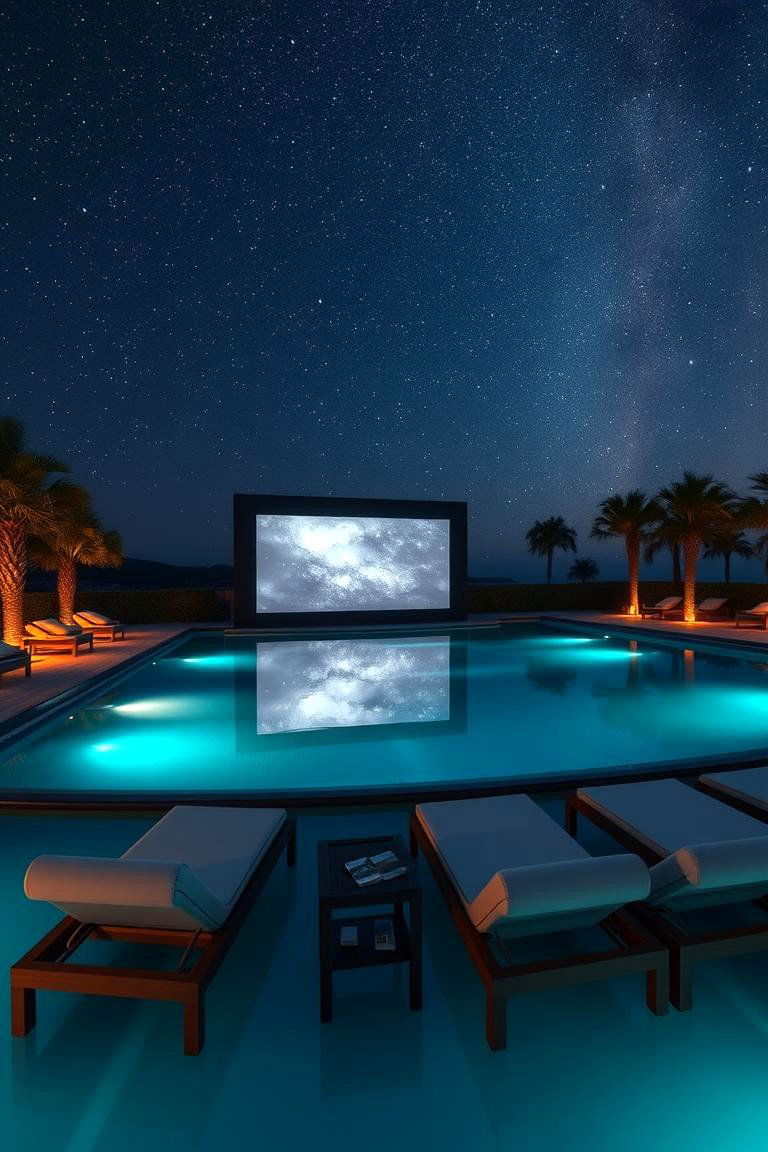 Outdoor Cinema Lagoon - 24 Lagoon Pool Ideas