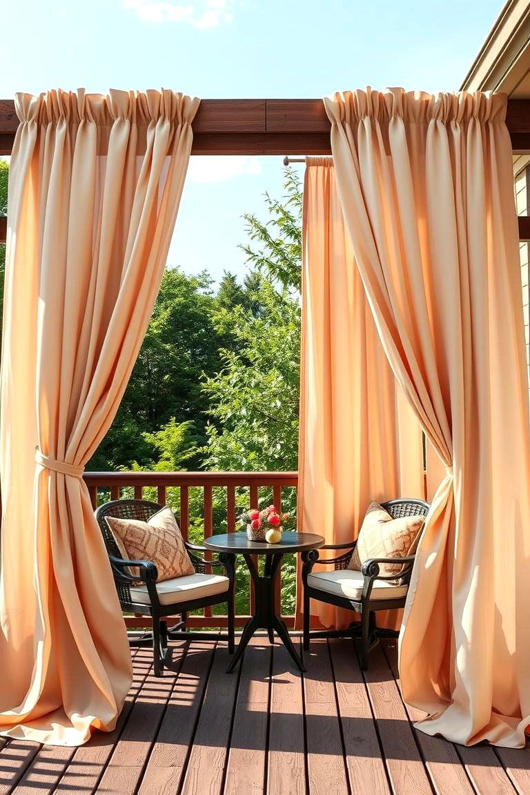 Outdoor Curtains - 24 Deck Privacy Ideas